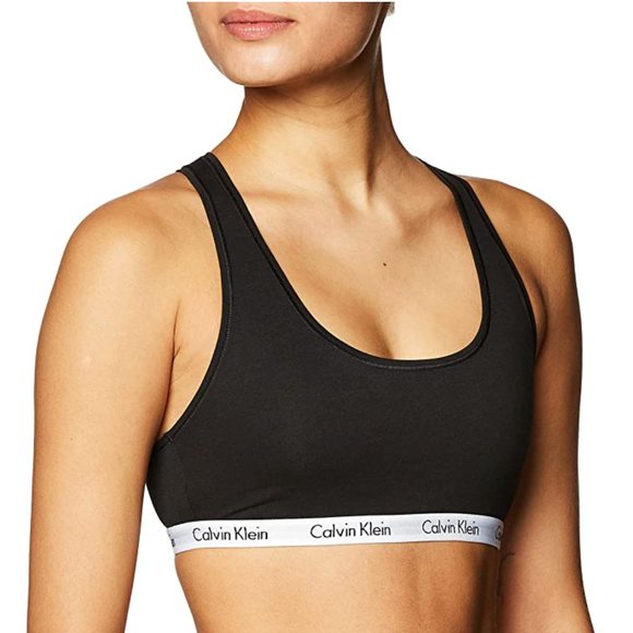 Calvin Klein Carousel Branded Logo Unlined Racerback Bralette
